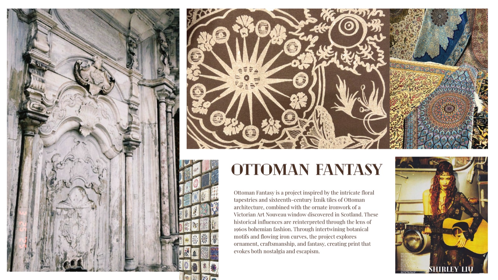 Ottoman Fantasy project page with ornate architectural and textile references